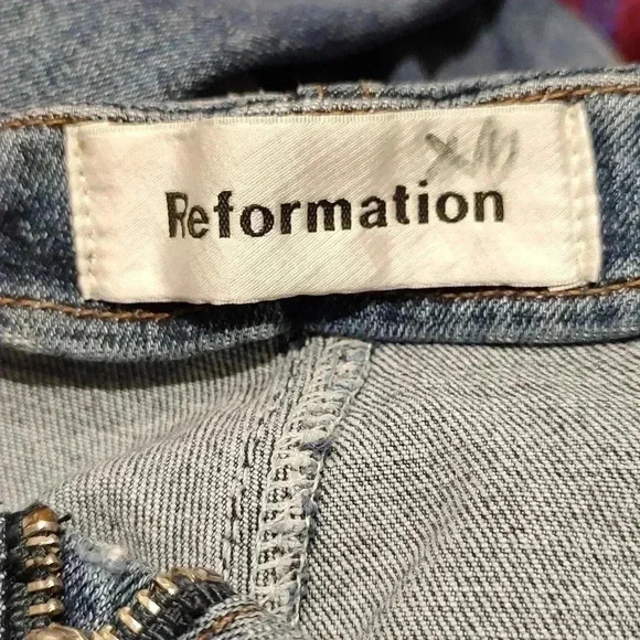 Reformation Niki high waisted Zip Pocket Skinny Jeans Front Zipper 27 - Picture 3 of 4